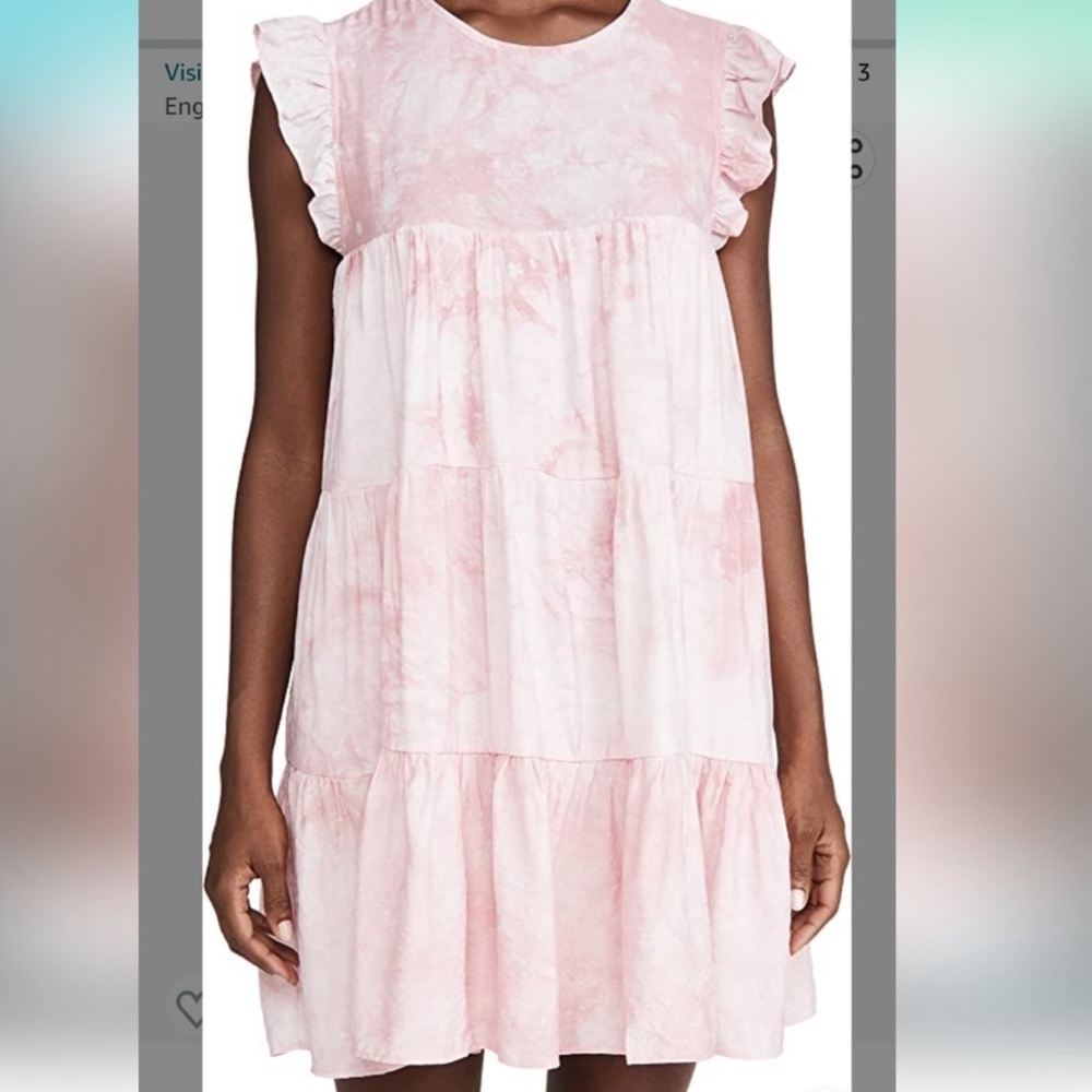 English Factory Dress tie dye pink